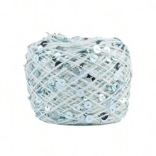 50/Ball 140M Hand Knitting Yarn 3mm+6mm Sequins Yarn DIY For Woman Woollen Sweater Hat Scarf - Multicolor - View 7