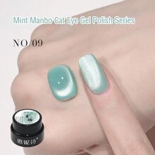 annies 海洋日10色薄荷色瑪姆博玻璃珠貓眼凝膠指甲油5g,全息閃粉反光磁性貓爪凝膠沙龍特殊指甲裝飾 - 彩色 - 查看 20