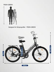EVERCROSS EK8S Electric Bike, Electric Mountain Bike 250W Power, 7 Speed Shift, 30-90km Range, 26 Inch Electric Bicycle, Removable Battery, Shock Absorbing Seat, Multiple Speed Options - 白色 - 查看 7