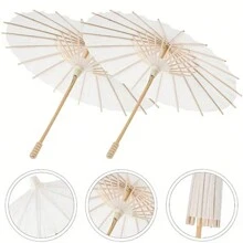 1pc, Vintage White Paper Umbrella For - Perfect For Parties, And Photography - DIY Painting Supplies And Party Decor Halloween - Umbrella - View 10