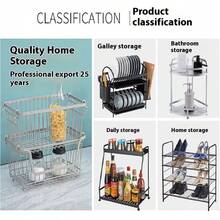 家用铝制厨房沥水盘储物架、餐具沥水架、桌面、碗碟储物篮、家居储物、储物、厨房收纳、厨房用品、房间装饰、家居装饰。 - 彩色 - 查看 2