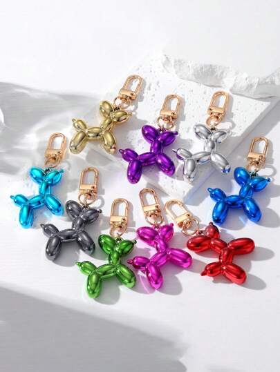 2 Piezas Llaveros De Perro Globo De Dibujos Animados Kawaii, Llavero De Animal Lindo Para Bolso, Mochila, Coche, Portaauriculares, Regalo De Accesorio