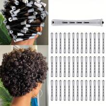Set de 40piezas de rulos para permanentes - Crea ondas y rizos naturales en el cabello - Adecuado para peinados de bricolaje y estilos para cabello largo, medio y corto,herramientas para el cabello - Gris - Ver 1