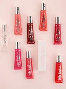 HANDAIYAN Moisturizing Glass Lip Gloss Fruit Color Jelly Lipstick Lip Gloss Lip Oil, 10ml Single Pack - 01 Youth - Xem 9