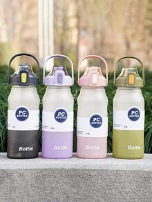 1入組1800毫升運動水瓶，適用於戶外、居家、瑜伽、攀岩、騎行、萬聖節和攜帶便攜杯 - 黑色 - 查看 3