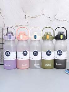 1入組1800毫升運動水瓶，適用於戶外、居家、瑜伽、攀岩、騎行、萬聖節和攜帶便攜杯 - 黑色 - 查看 6