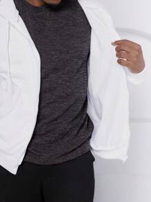 Men Zip-Up Hoodies - 白色 - 查看 4