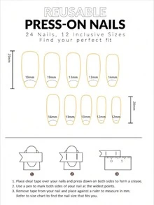 多巴胺Cool Little Devil 10入組長指甲Y2K甜美酷女孩粉色3D小惡魔眼心鏈帶蝴蝶結假指甲，適用於派對、跳舞和日常穿著。按壓式指甲美甲用品 - 粉色 - 查看 11