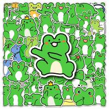 50入組卡通青蛙可愛有趣風格的貼紙，防水，適用於成人、青少年裝飾行李箱、水瓶、手機、筆記本電腦、滑板、行李箱、頭盔，自粘式 - 彩色 - 查看 7