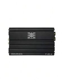 1 件 Bemines F-80.4 黑色立体声 Hi-Fi 设计铝合金外壳低音炮和扬声器 D 级 4 通道 5200W 高功率汽车功放适用于所有车辆 - 黑色 - 查看 8