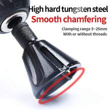 外圓、螺紋、螺釘及適用於倒角除毛刺工具，除毛刺鑽頭和螺釘杆維護 - 黑色 - 查看 4