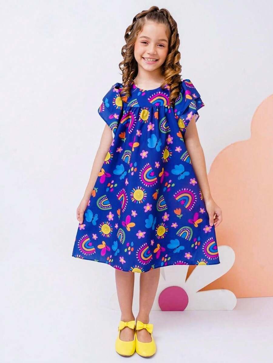 Young Girls Dresses - 青碧色 - 查看 1