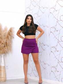 Women Shorts - Màu tím - Xem 2