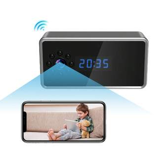 1pc Electronic Clock Hidden Camera, Spy Camera With Night Vision 1080P, Nanny Indoor Surveillance Camera.