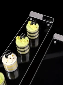 1入組亞克力透明食品和甜點展示架 - 白色 - 查看 3