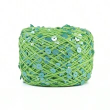 50/Ball 140M Hand Knitting Yarn 3mm+6mm Sequins Yarn DIY For Woman Woollen Sweater Hat Scarf - Multicolor - View 47