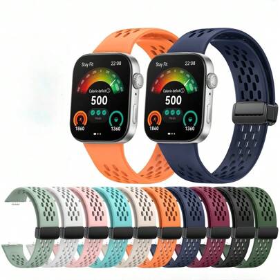 带透气孔的硅胶表带适用于华为 Fit 3 手表，Fit 3（孔款）作为返校学生的礼物