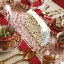 Elegante porta tovagliolo in cristallo 1 pezzo - Design in metallo resistente per una decorazione sofisticata del tavolo, decorazione della casa, forniture scolastiche - Multicolore - Visualizzare 5