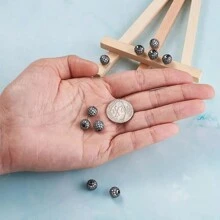 Lote de 3 piezas de bolas redondas de moda de color con cuentas de CZ, metal de latón, micro pavé de cristal de circonia cúbica, cuentas con espacios para hacer pulseras, accesorios de bricolaje de joyería 4/6/8/10/12mm