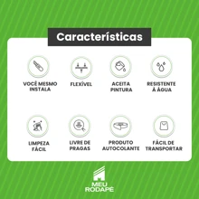 Meu Rodape Wall Stickers - 白色 - 查看 3