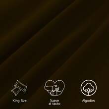2 King Size Cotton Pillowcases In Various Colors - Chocolate - View 2
