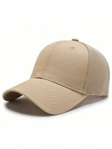 1pc Summer Solid Visor Baseball Cap/Baseball Cap With Letter Print, Sun Protection, Travel Cap - Solid Color - View 17