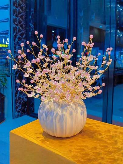 1pc Vase Living Room Bloemen Arrangement, Hydroponic Vase, Luxe Feeling, Plastic Flower Home ation, Moderne Minimalist Bureau Unbreakable Creative Shape, Wedding Holiday Halloween Office Birthday Graduation Glass view 2