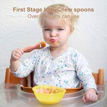 3pcs Baby Feeding Spoon, First Stage Spoon, Silicone, Training Spoon For Babies 6 Months And Above, Baby Spoon, Easy-Grip Tableware, Dishwasher Friendly, Boil-Proof, Green, Cream Color - Beige - View 4