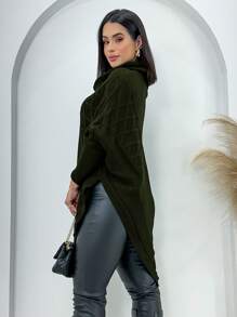 Women Coats - Army Green - View 3