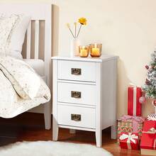 Modern Versatile Nightstand With Drawer Storage For Bedroom Bedside Table For Small Space - White - View 3