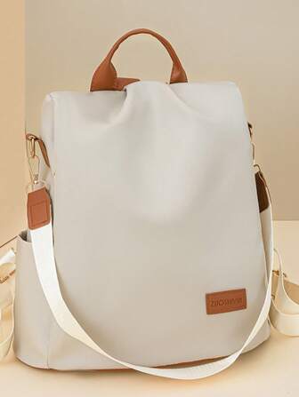 Fashionabla kvinnors stöldskyddsreseryggsäck, stor kapacitet, lämplig för 3 användningssätt: dubbel axel, axel och handhållen; Lämplig för bärbara datorer; Street StyleSkolryggsäck,Skolväska,Ryggsäck för skolan,Tillbaka till skolan,Classic Casual, Lämplig för tonårsflickor Kvinnliga högskolestudenter, Perfekt för tillbaka till skolan,Högskola,Utomhus, Resor, Utflykter