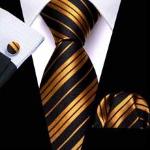 Men Formal Ties Pink Green Purple Blue Striped Wedding Tie And Handkerchief Square Set Vintage Necktie - Multicolor - View 10