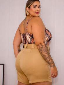 Women Shorts - Màu nâu  Mocha - Xem 3