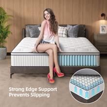12/14 Inch Twin Full Queen King Mattress Pocket Spring Mattresses In A Box - trắng - Xem 6