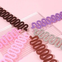 2pcs Hair Braiding Tool Set, With Tail Comb, Hairpins, And Fishbone Braider For Home Hair Styling - Multicolor - View 3