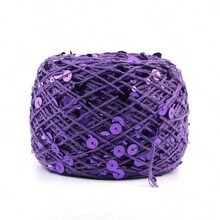 50/Ball 140M Hand Knitting Yarn 3mm+6mm Sequins Yarn DIY For Woman Woollen Sweater Hat Scarf - Multicolor - View 22