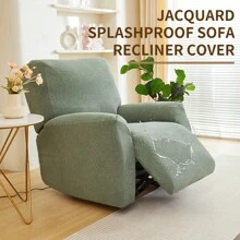4pcs/6pcs/8pcs Water-Resistant Embossed Big Tree Leaf Pattern Sofa Chair Cover, High Elasticity Sofa Slipcover, Stain And Scratch Resistant, All Seasons General, Decorative For Living Room Furniture - Green - View 1