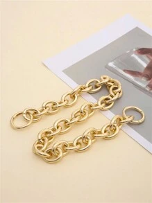 CALINNL Dây nhôm tròn dày & Vòng lò xo Trọng lượng nhẹ Dây đeo túi Bộ phận túi Chuỗi tay cầm cho phụ kiện túi Túi xách Dây đeo phụ kiện túi Phụ kiện DIY Dây đeo vai có thể điều chỉnh - Vàng - Xem 1