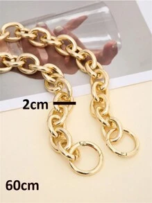 CALINNL Dây nhôm tròn dày & Vòng lò xo Trọng lượng nhẹ Dây đeo túi Bộ phận túi Chuỗi tay cầm cho phụ kiện túi Túi xách Dây đeo phụ kiện túi Phụ kiện DIY Dây đeo vai có thể điều chỉnh - Vàng - Xem 2