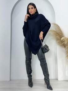 Women Coats - Navy Blue - View 2