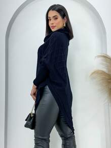 Women Coats - Navy Blue - View 3