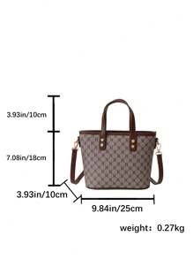 SHIMEINI 2025 新款复古花卉图案篮式水桶单肩包、斜挎手提包、小尺寸适合女士日常使用、办公室、通勤、度假、约会、礼物 - 卡其色 - 查看 9