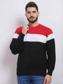 Men Sweaters - Red and White - View 4