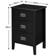 Modern Versatile Nightstand With Drawer Storage For Bedroom Bedside Table For Small Space - Black - View 5