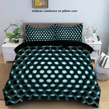 Dizzy Honeycomb Space In 3D Vỏ chăn lông vũ ba mảnh, nhẹ, mềm, thân thiện với da, thoải mái và thoáng khí, nhiều kích cỡ để lựa chọn, thiết kế cá nhân, thích hợp cho khách sạn, phòng ngủ, phòng khách, người lớn, thanh thiếu niên, trẻ em, Bộ chăn ga gối khách sạn nổi tiếng Bộ chăn ga gối đệm tiện nghi (1 vỏ chăn và 2 vỏ gối) - JYZ-SJT0030 - Xem 4