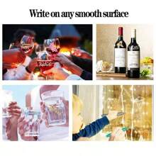 Stylo marqueur pour verres à vin, écriture DIY sur des surfaces lisses en verre ou en céramique, effaçable