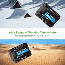 Batería de litio PUJIMAX 2/4/8piezas 6V 2CR5, adecuada para cámara, lavabo, sensores de inodoro. Voltaje estable, alto rendimiento, duradera y duradera [Batería no recargable, no cargar] - 2CR5 - Ver 3