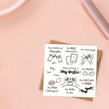 Bestie Birthday Card - Birthday Card For Best Friend - Birthday Card For Friend - Best Friend Card - Bestie Birthday Card ﻿ - Red - View 1