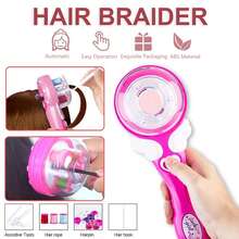 Automatic Hair Braider, Automatic Braiding Device Electric Hair Braiding Machine, Electric Automatic Hair Braiding Device, DIY Magic Hair Styling Tools For Girls Gift - Red - View 4