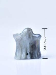3cm/1.18in Natural Crystal Carved Ghost, Healing Stone Gift For Home Decor, Holiday Gift, Meditation Ornament